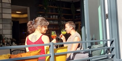 vegetarisch vegan essen gehen - Art der Küche: mediterran - Mainz - Schöne Sommertage an der Zanggasse - Salute - vegetarische (& vegane) Küche