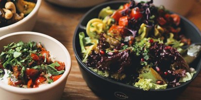 vegetarisch vegan essen gehen - Wie viel Veggie?: rein vegetarisches Restaurant - Düsseldorf - Frucht & Genuss