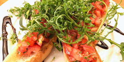 vegetarisch vegan essen gehen - Preisniveau: Standard Küche - Bruschetta Napoli - parkcafè