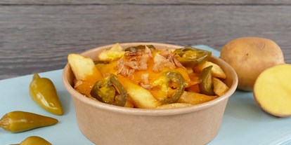 vegetarisch vegan essen gehen - Wie viel Veggie?: rein veganes Restaurant - Brandenburg Süd - Hot Cheese Fries  - Swing Kitchen 