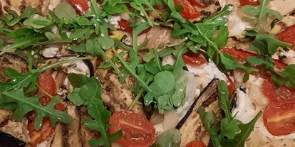 vegetarisch vegan essen gehen - Anlass: Geschäftsessen - Schwäbische Alb - Flammkuchen la toscane mit Ofengemüse - "Matisse" Crêperie & Bistro