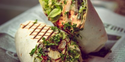 vegetarisch vegan essen gehen - Anlass: Business Lunch - Köln - Grilled Veggie Burrito - Rich 'n Greens