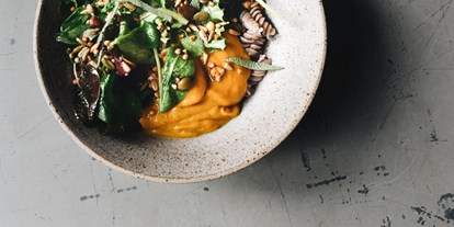vegetarisch vegan essen gehen - Mittagsmenü - Binnenland - Kürbis Mac n Cheese - ÆNDRÈ