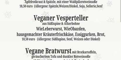 vegetarisch vegan essen gehen - Preisniveau: Standard Küche - Bad Schönborn - Lupikuss probier´s vegan