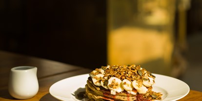 vegetarisch vegan essen gehen - Anlass: Business Lunch - Brandenburg Süd - Canadian Style Pancakes  - Café Nullpunkt