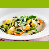 vegetarisch-vegan-kochen: Tortellini in veganer Schinken Sahne Sauce