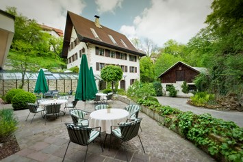 vegetarisches veganes Restaurant: Blick auf unser Restaurant - Hotel Restaurant Bibermühle 