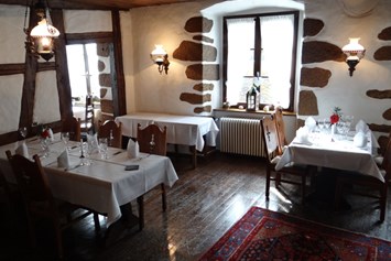 vegetarisches veganes Restaurant: Restaurant innen - Hotel Restaurant Bibermühle 