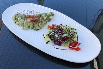 vegetarisches veganes Restaurant: Plant based Gnocchi Gorgonzola  - La Cucina Verde La Piazza 