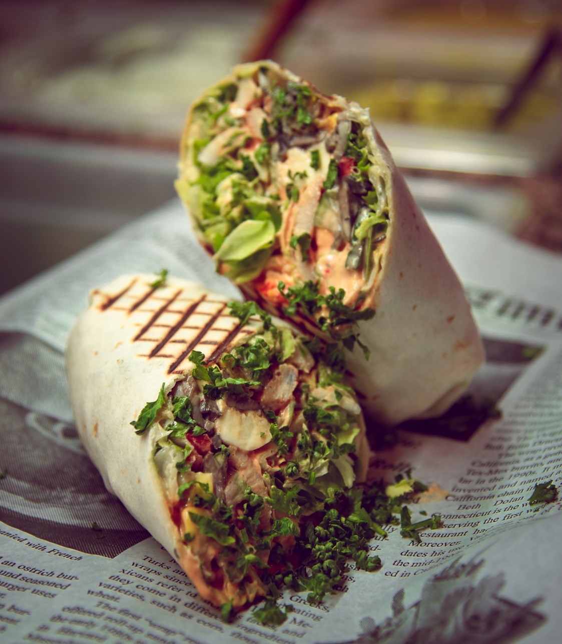 vegetarisches veganes Restaurant: Grilled Veggie Burrito - Rich 'n Greens