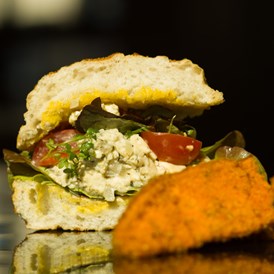vegetarisches veganes Restaurant: Veganes Egg Salad Sandwich - Café Nullpunkt