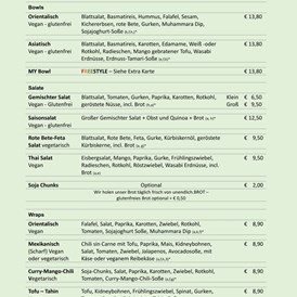 vegetarisches veganes Restaurant: Speisekarte Bowls, Salate und Wraps - GuennieGonzalez - Veggie Küche in Landsberg am Lech