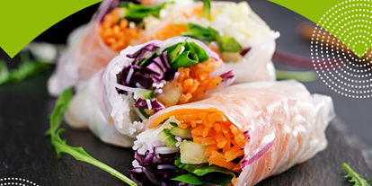 vegetarisch vegan essen gehen - Gemüse: Feldsalat - Vegane Summer Rolls